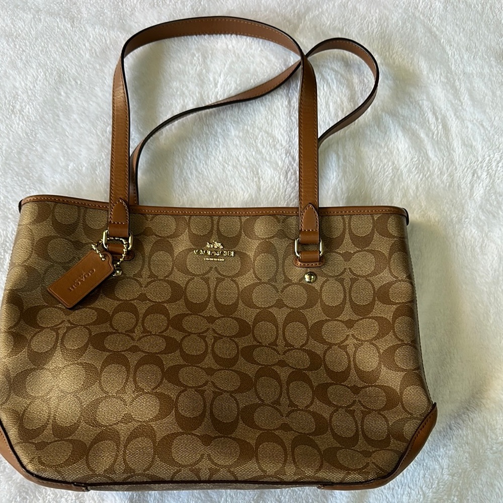 Coach Brown Signature Tote Bag